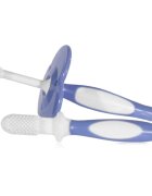 Baboo Toothbrush Set fogápoló készlet újszülötteknek Blue Haze 6m+ 3 db