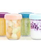 Babymoov Bowls Glass tálka kupakkal Glass 4x220 ml
