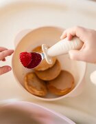 BabyOno Be Active Stainless Steel Spoon and Fork étkészlet gyermekeknek Beige 12m+ 2 db