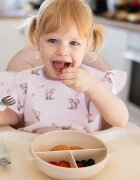 BabyOno Be Active Stainless Steel Spoon and Fork étkészlet gyermekeknek Beige 12m+ 2 db