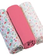 BabyOno Diaper Super Soft mosható pelenkák Pink 70 × 70 cm 3 db