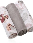 BabyOno Muslin Diapers Super Soft mosható pelenkák Grey 70x70 cm 3 db