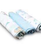 BabyOno Natural Bamboo Diapers Blue mosható pelenkák 70x70 cm 3 db