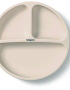 BabyOno Siilicone Plate 6m+ osztott tányér tapadókoronggal Beige 1 db