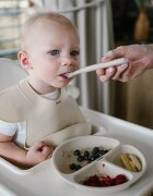BabyOno Siilicone Plate 6m+ osztott tányér tapadókoronggal Beige 1 db