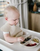 BabyOno Siilicone Plate 6m+ osztott tányér tapadókoronggal Beige 1 db