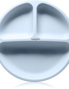 BabyOno Siilicone Plate 6m+ osztott tányér tapadókoronggal Blue 1 db