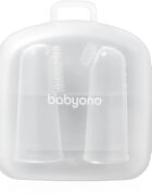BabyOno Silicone Toothbrush ujjra húzható fogkefe gyermekeknek tokkal 0m+ 2 db