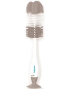 BabyOno Take Care Brush for Bottles and Teats tisztítókefe 2 az 1-ben Grey 1 db