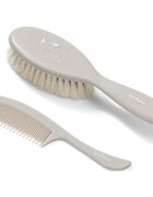 BabyOno Take Care Hairbrush and Comb szett gyermekeknek születéstől kezdődően Gray