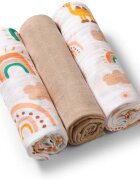BabyOno Take Care Muslin Diapers mosható pelenkák Beige 3 db