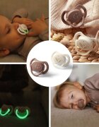 BabyOno Take Care Symmetrical Silicone Soothers cumi Day & Night 18m+ 2 db