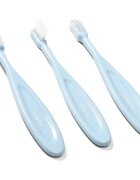 BabyOno Toothbrush fogkefe gyermekeknek Blue 3 db