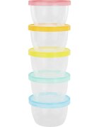 Badabulle Maxi Fun Colors tálka kupakkal 5x250 ml