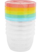Badabulle Maxi Fun Colors tálka kupakkal 5x250 ml