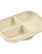 Beaba Divided Silicone Plate osztott tányér tapadókoronggal Clay 1 db