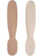 Beaba Silicone Pre-Spoons 2 Pack kiskanál Praline / Clay 4m+ 2 db