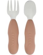 Beaba Stainless Steel Pre-Cutlery étkészlet Praline 10m+ 2 db