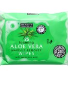 Beauty Formulas Aloe Vera nedves tisztító törlőkendők hialuronsavval 25 db