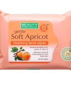 Beauty Formulas Apricot nedves tisztító törlőkendők 25 db