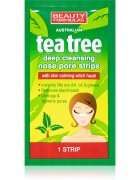 Beauty Formulas Tea Tree tisztító tapasz az orr eltömődött pórusaira 6 db