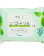 Beauty Formulas Witch Hazel tisztító és sminklemosó törlőkendők 25 db