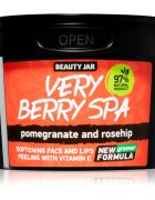 Beauty Jar Very Berry Spa bőrpuhító cukros peeling az arcra 120 g