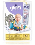 BELLA Baby Happy Baby Underpads eldobható pelenkázó-alátétek 60x60cm 5 db