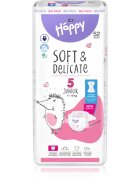 BELLA Baby Happy Soft&Delicate eldobható pelenkák nedvességelvezető csatornákkal 11-18 kg 52 db