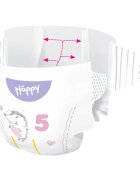 BELLA Baby Happy Soft&Delicate eldobható pelenkák nedvességelvezető csatornákkal 11-18 kg 52 db