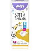 BELLA Baby Happy Soft&Delicate eldobható pelenkák nedvességelvezető csatornákkal Maxi Plus 9-15 kg 40 db