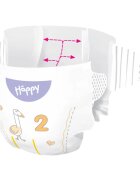 BELLA Baby Happy Soft&Delicate eldobható pelenkák nedvességelvezető csatornákkal Mini 3-6 kg 38 db