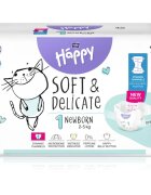 BELLA Baby Happy Soft&Delicate eldobható pelenkák nedvességelvezető csatornákkal Newborn 2-5 kg 42 db