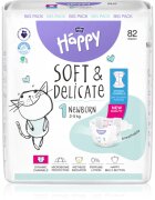 BELLA Baby Happy Soft&Delicate eldobható pelenkák nedvességelvezető csatornákkal Newborn 2-5 kg 82 db