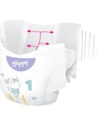 BELLA Baby Happy Soft&Delicate eldobható pelenkák nedvességelvezető csatornákkal Newborn 2-5 kg 82 db