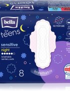 BELLA For Teens Sensitive Night egészségügyi betétek éjszakára 8 db