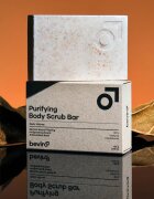 Beviro Purifying Body Scrub Bar Zesty Vetiver Szilárd szappan bőrradírral 135 g