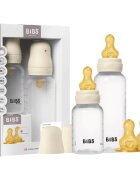 BIBS Anti-Colic Baby Bottle Set antikólikás cumisüveg kaucsuk cumival Ivory