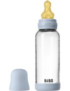 BIBS Baby Glass Bottle Round Latex antikólikás cumisüveg Baby Blue 1 db