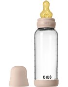 BIBS Baby Glass Bottle Round Latex antikólikás cumisüveg Blush 1 db