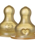 BIBS Baby Glass Bottle Rubber Nipple etetőcumi Fast Flow 2 db