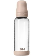 BIBS Baby Glass Bottle Silicone antikólikás cumisüveg szilikon itatócsőrrel Blush 1 db