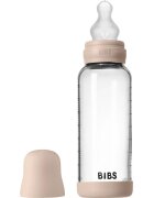 BIBS Baby Glass Bottle Silicone antikólikás cumisüveg szilikon itatócsőrrel Blush 1 db