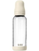 BIBS Baby Glass Bottle Silicone antikólikás cumisüveg szilikon itatócsőrrel Ivory 1 db