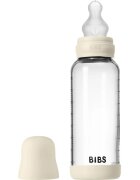 BIBS Baby Glass Bottle Silicone antikólikás cumisüveg szilikon itatócsőrrel Ivory 1 db