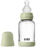 BIBS Baby Glass Bottle Silicone antikólikás cumisüveg szilikon itatócsőrrel Sage 1 db