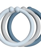 BIBS Loops akasztókarikák Baby Blue / Cloud / Petrol 12 db