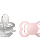 BIBS Supreme Silicone Size 2: 6+ months cumi Haze / Blossm 2 db
