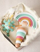 Bieco Silicone Activity Planet interaktív játék 12 m+ Eucalyptus 1 db