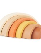 Bieco Silicone Rainbow összecsukható szivárvány 12 m+ Chocolate Bliss 6 db